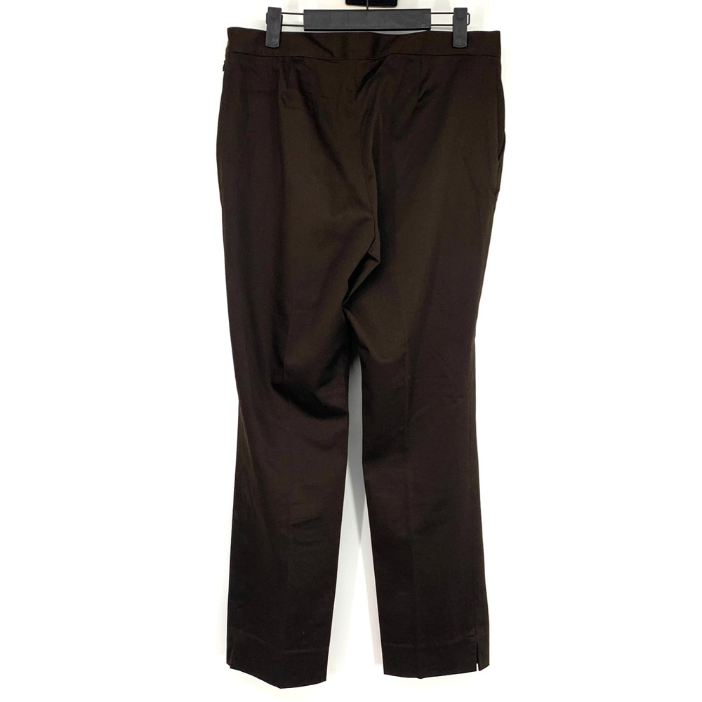 Lauren Ralph Lauren Pants Brown Side Zip Straight Leg High Rise - Picture 7 of 9